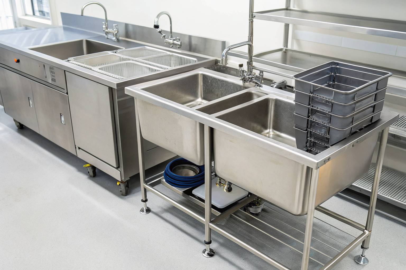 Kitchen fixtures affecting grease trap size calculation.