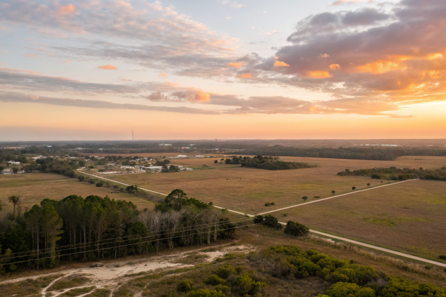 Rural Florida landscape with no FOG infrastructure visible.