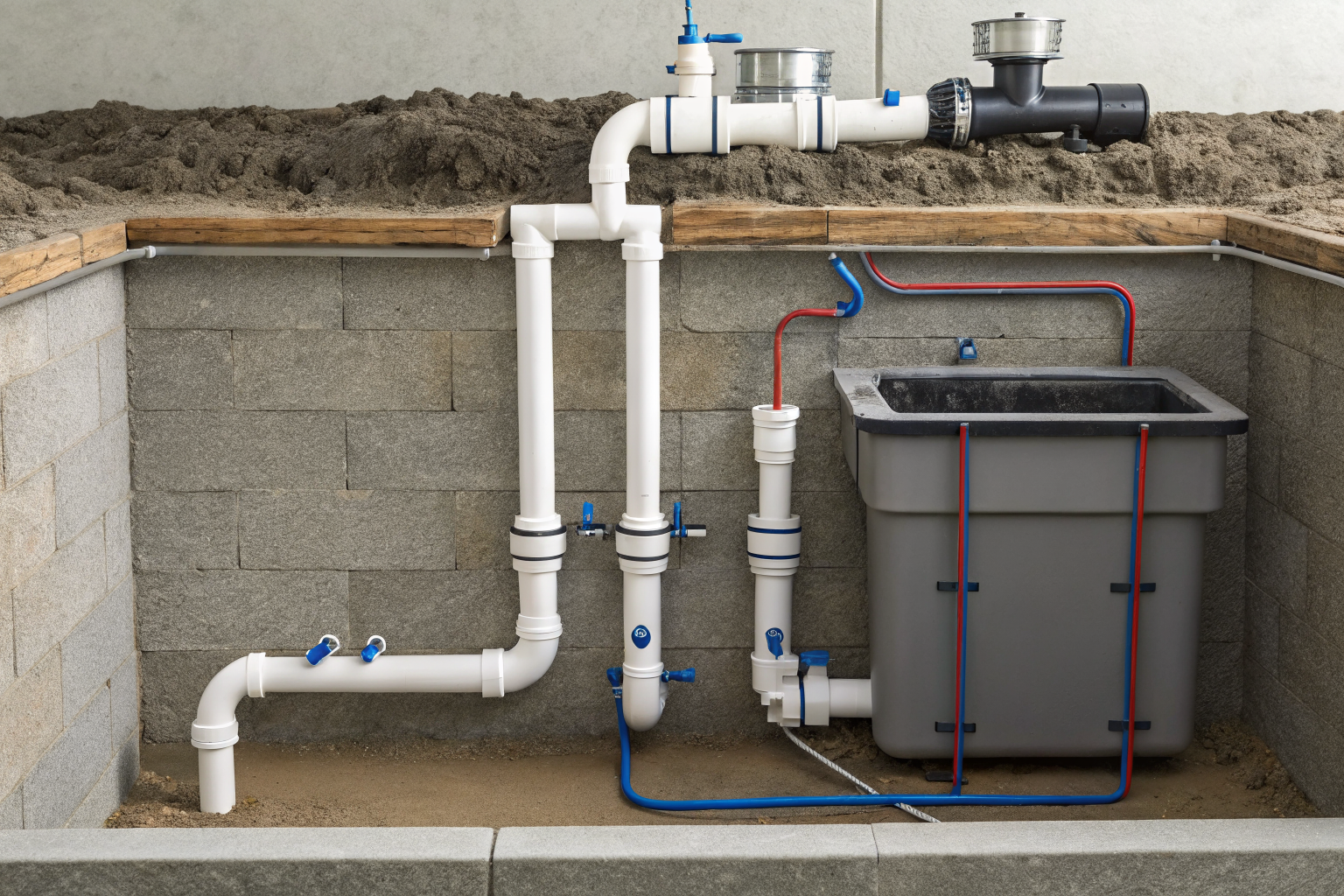 Diagram of UPC and IPC grease trap sizing methods with flow rates.