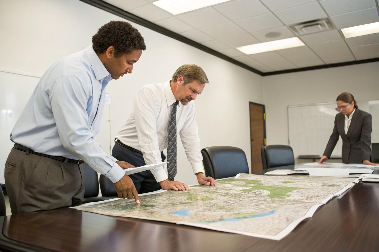 Agency representatives from Texas and California collaborating on grease trap enforcement.