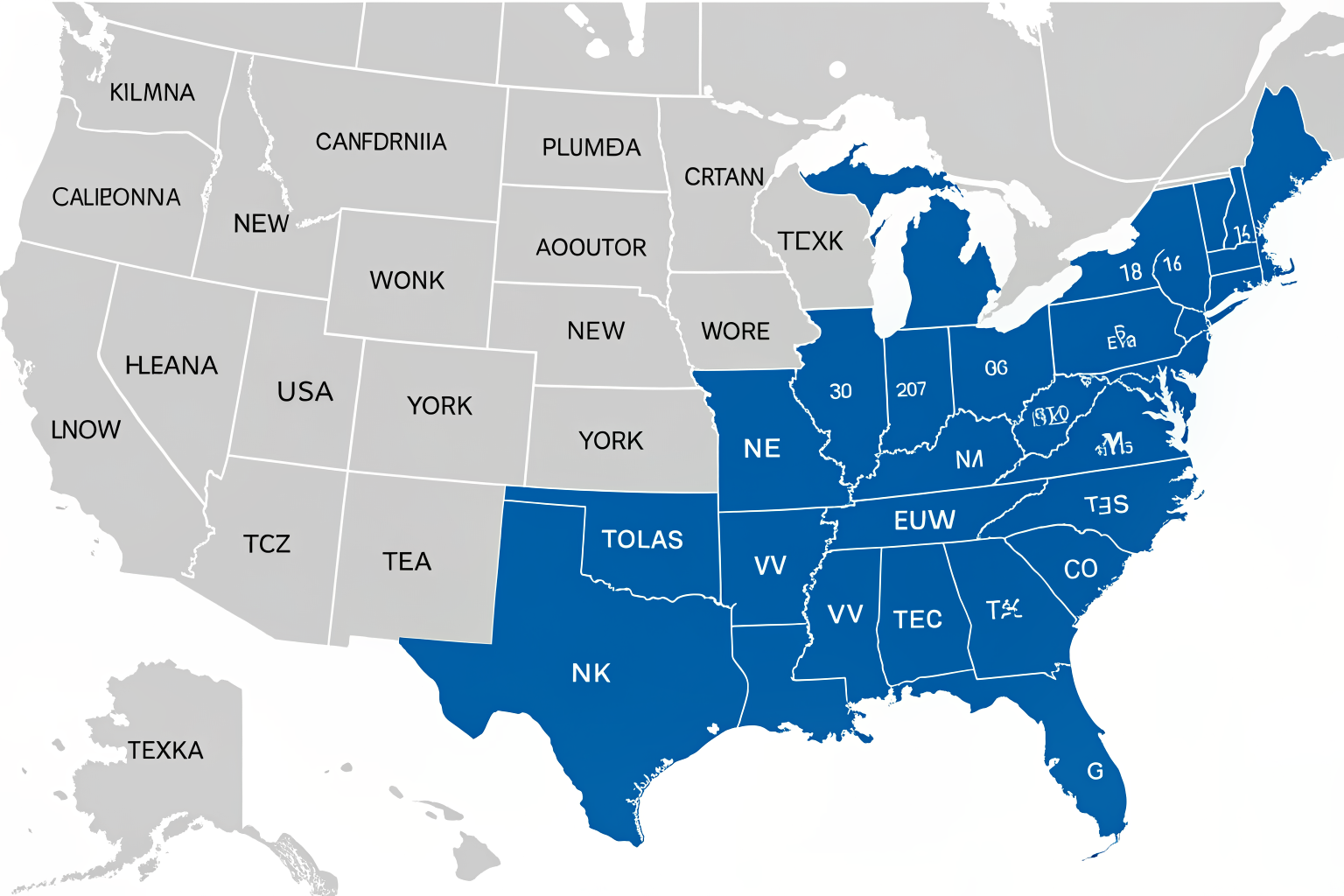Map of the US with states showing UPC or IPC code adoption.